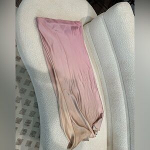 Zara strapless satin ombré dress